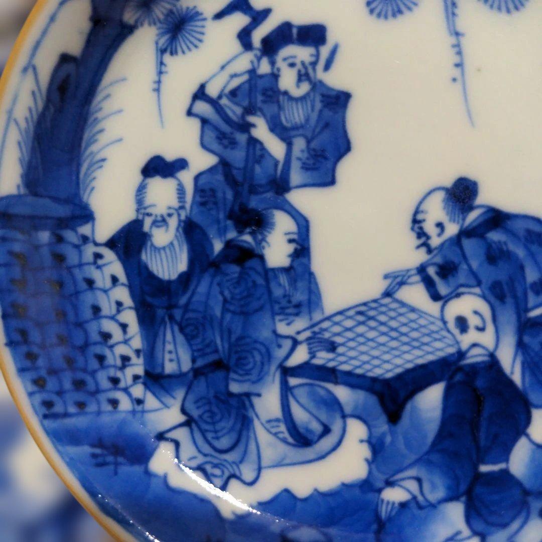 古伊万里　太明年製　染付　絵皿　小皿　1５枚他３点