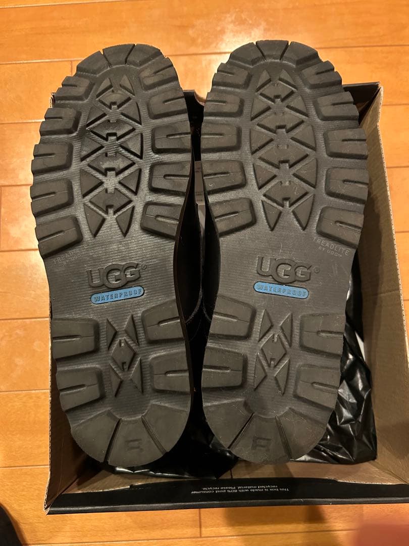 超美品！UGG AGNAR 防水 メンズブラックブーツ