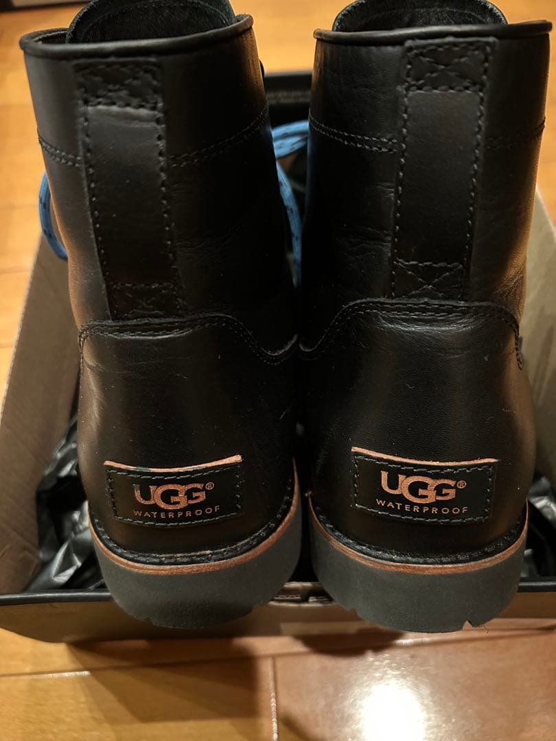 超美品！UGG AGNAR 防水 メンズブラックブーツ