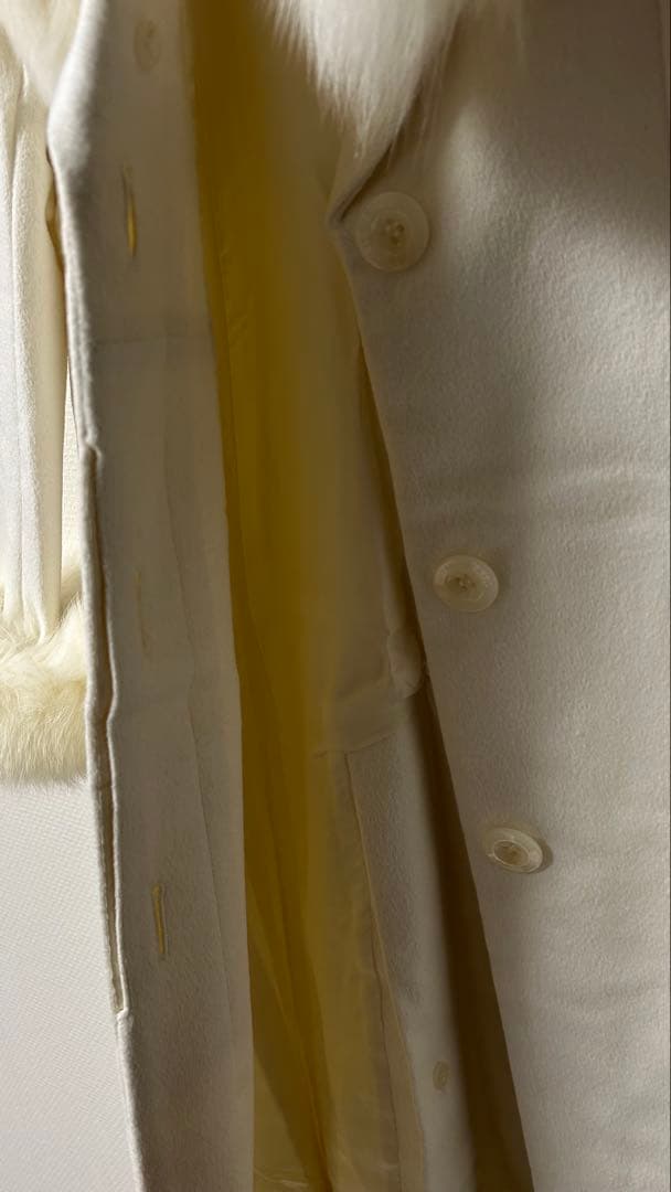 ［超美品］MATERIA MILANO ホワイト ロングコート