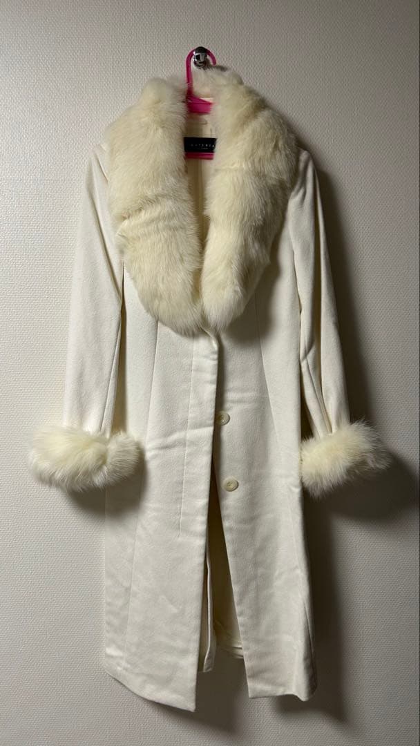 ［超美品］MATERIA MILANO ホワイト ロングコート