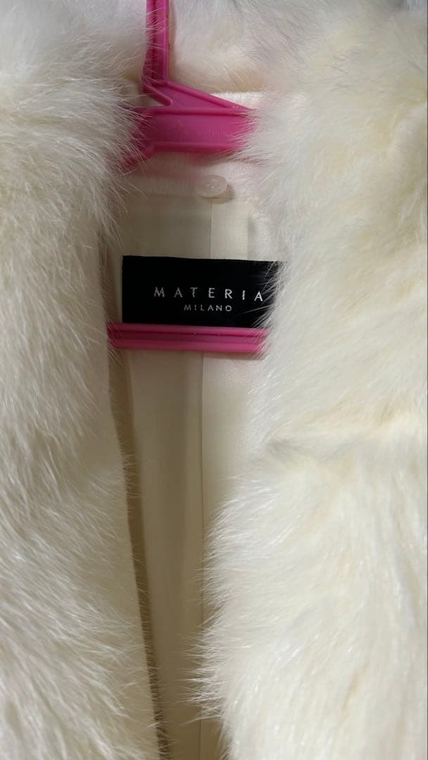 ［超美品］MATERIA MILANO ホワイト ロングコート