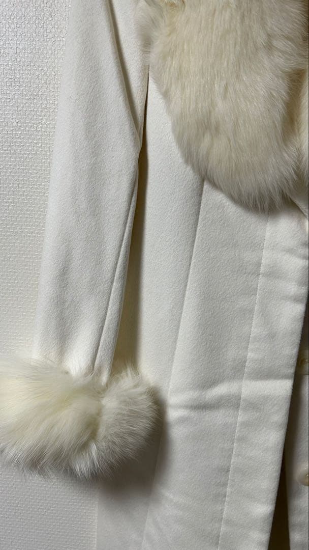 ［超美品］MATERIA MILANO ホワイト ロングコート