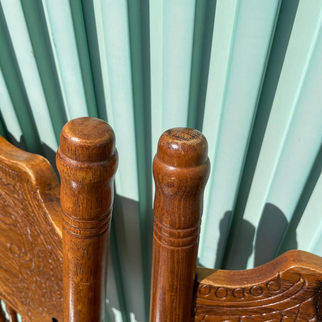 シンリー Shin Lee 2脚セット　ダイニング　椅子 チェア　彫刻 オーク材