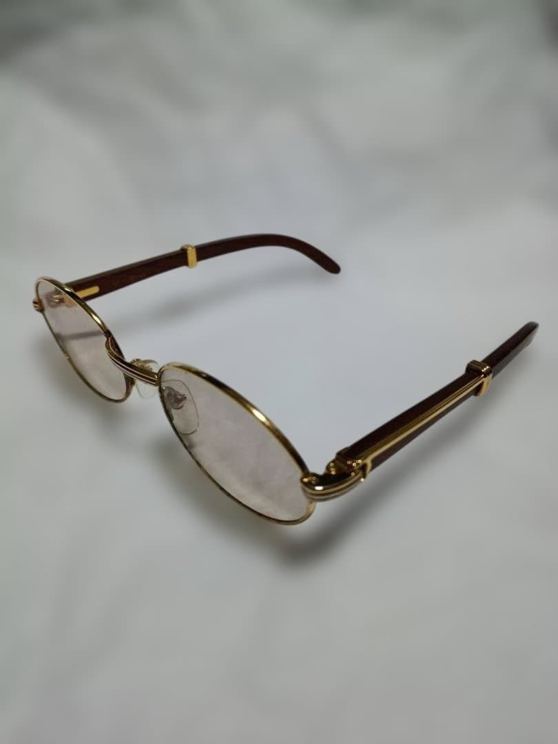 cartier カルティエ ジベルニ サングラス ウッド 140b 53■22