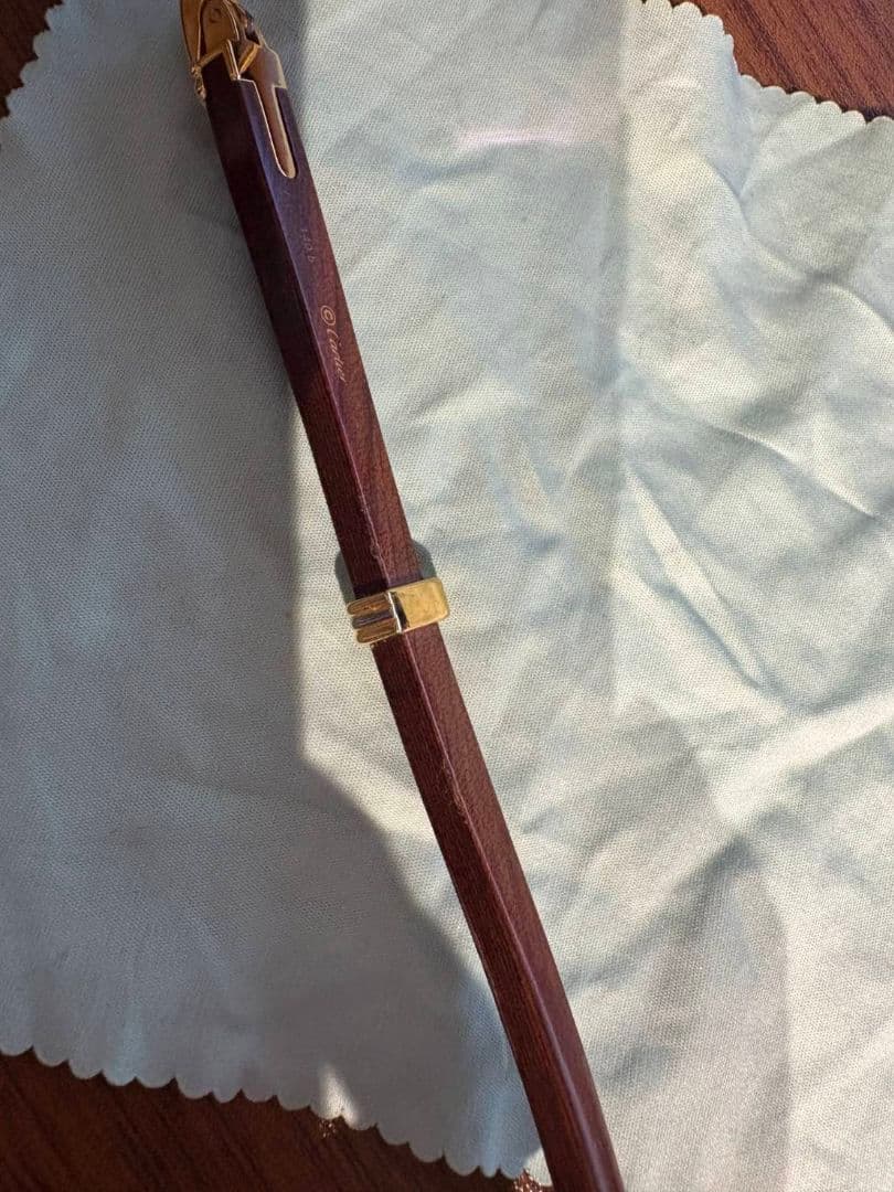 cartier カルティエ ジベルニ サングラス ウッド 140b 53■22