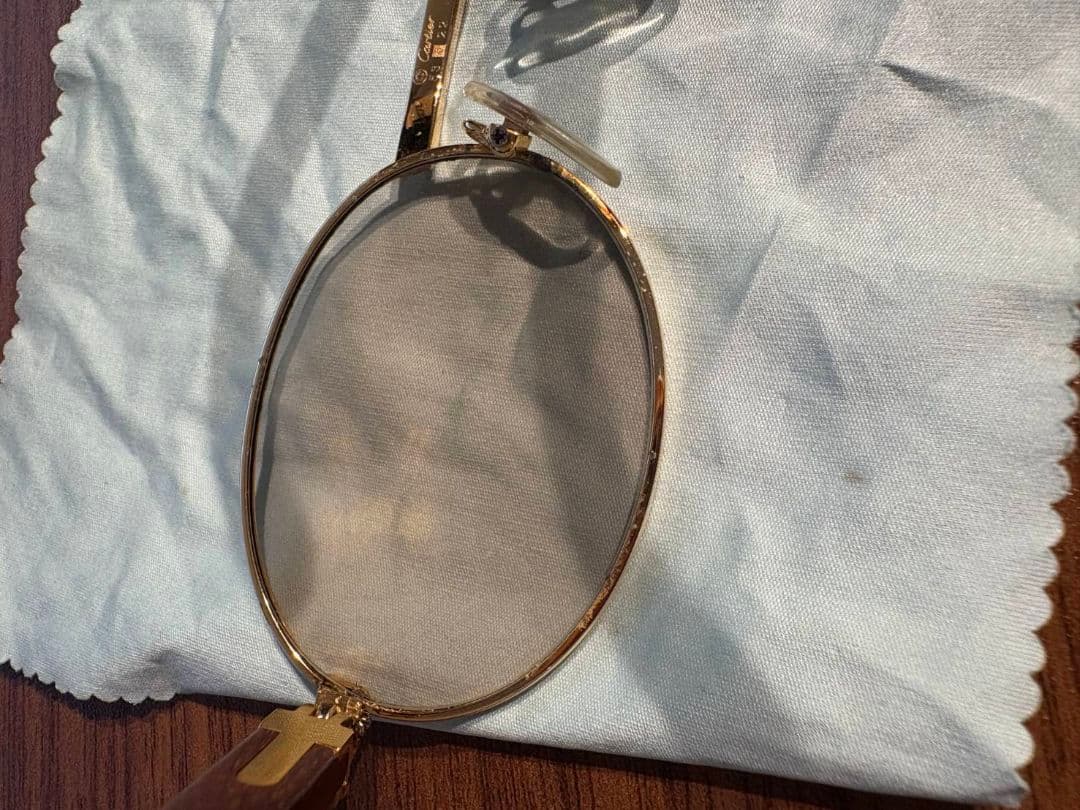 cartier カルティエ ジベルニ サングラス ウッド 140b 53■22