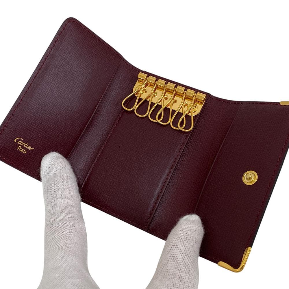 【未使用】 Cartier カルティエ マストライン キーケース 6連 ボルドー