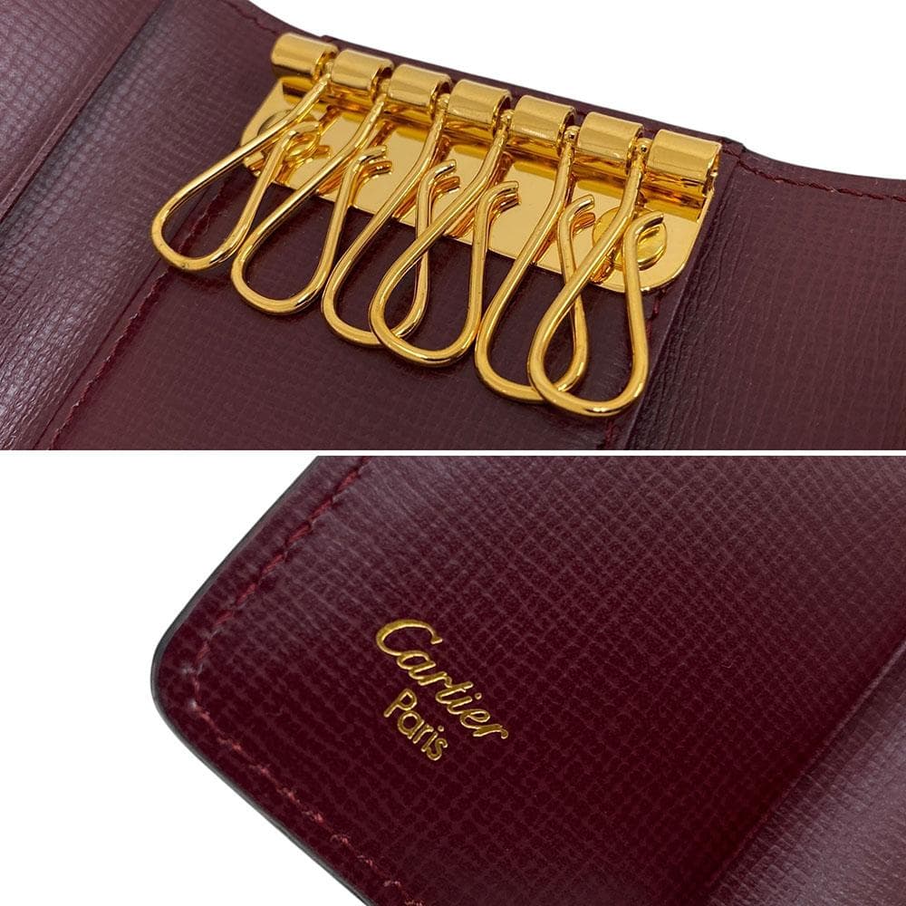 【未使用】 Cartier カルティエ マストライン キーケース 6連 ボルドー