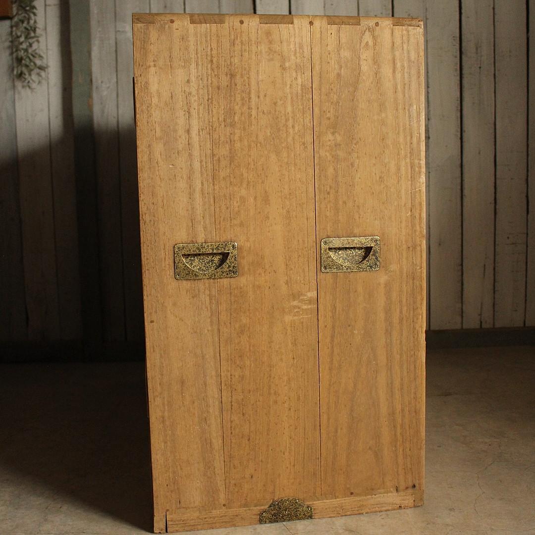 古い木製の引き出し5段　食器棚　キャビネット　古家具　古民家