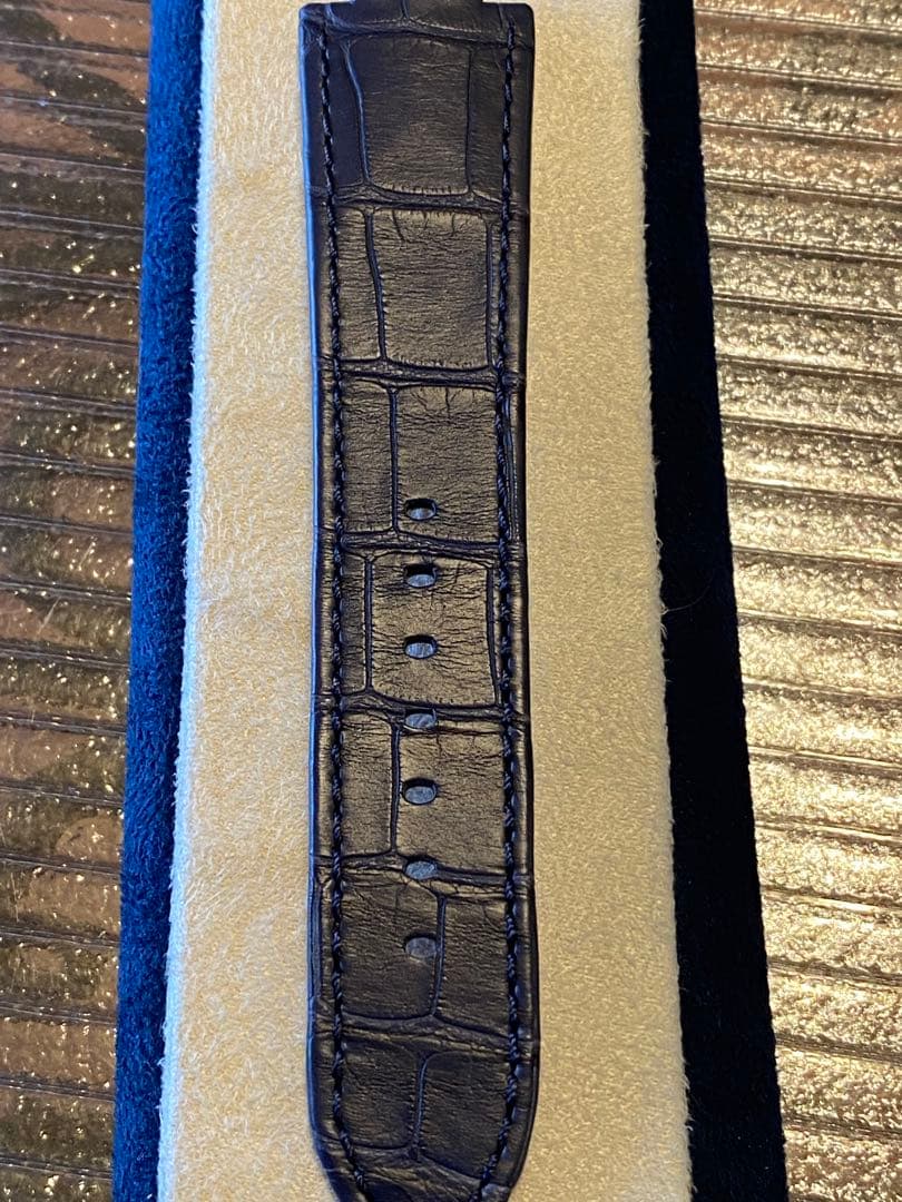 ルイヴィトン　タンブール【高級クロコダイル革】ベルト L サイズ(美品)ネイビー