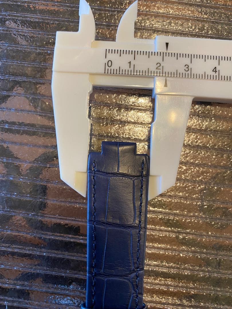 ルイヴィトン　タンブール【高級クロコダイル革】ベルト L サイズ(美品)ネイビー