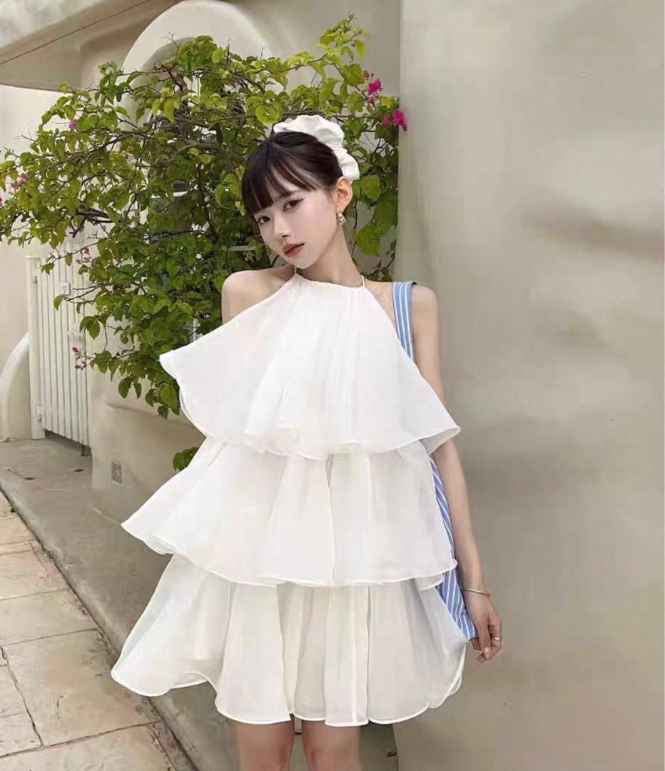 新品THE TOE Hesiod Frills Dress S
