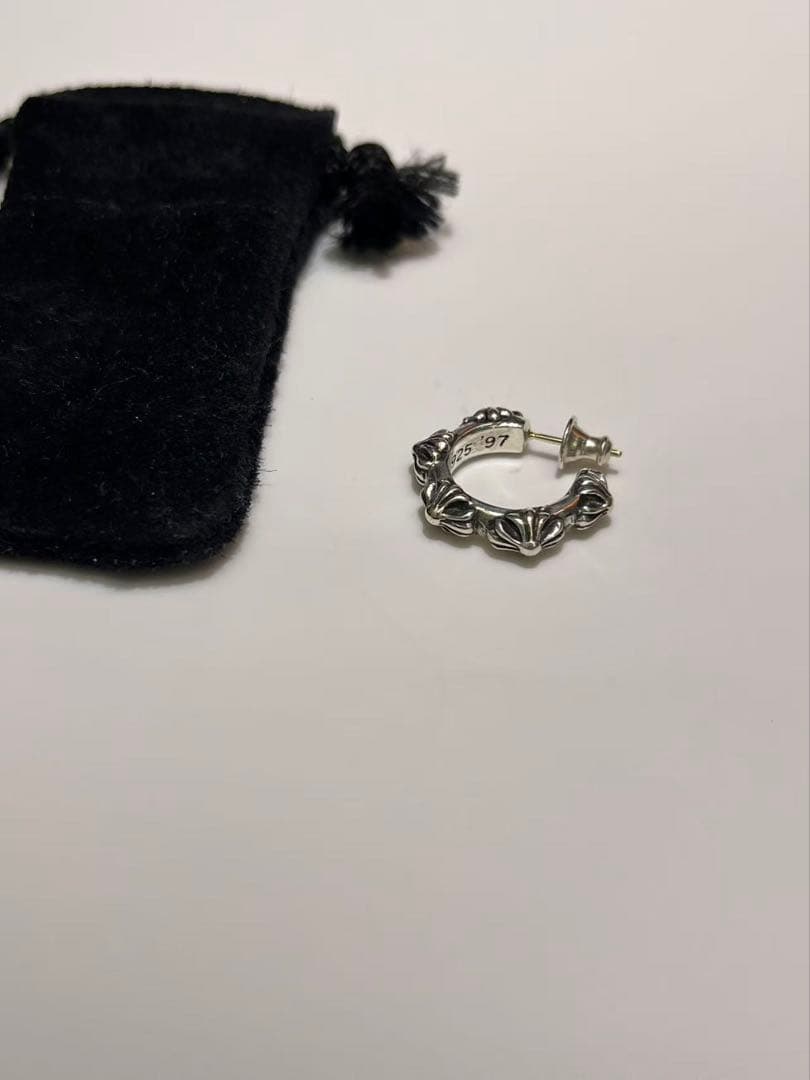 正規品Chrome Hearts SBTクロムハーツ クロスバンド フープピアス