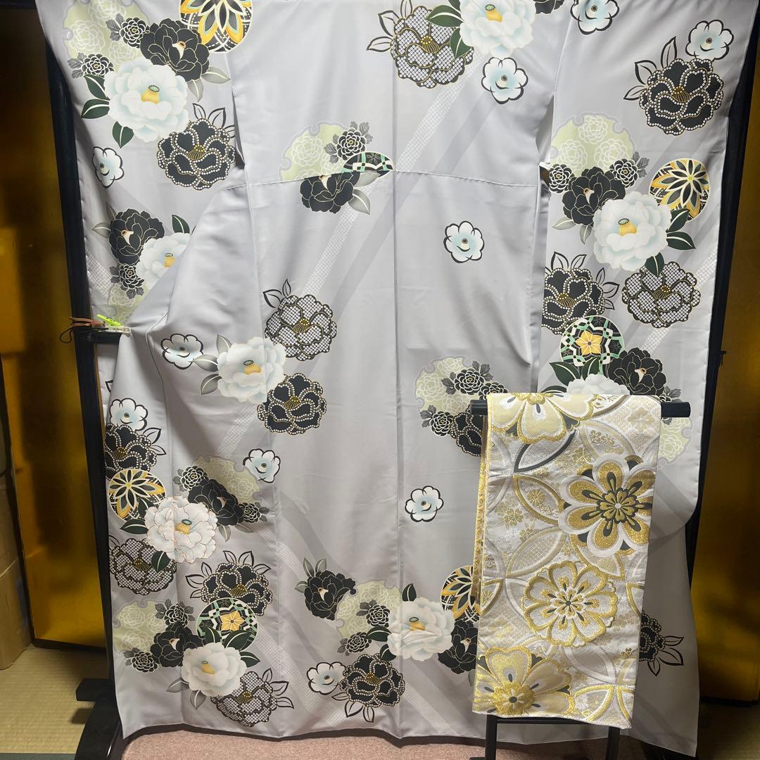 ☆☆年末特別お値下げ☆☆振袖　帯　セット売り　くすみ　ニュアンスカラー　成人式