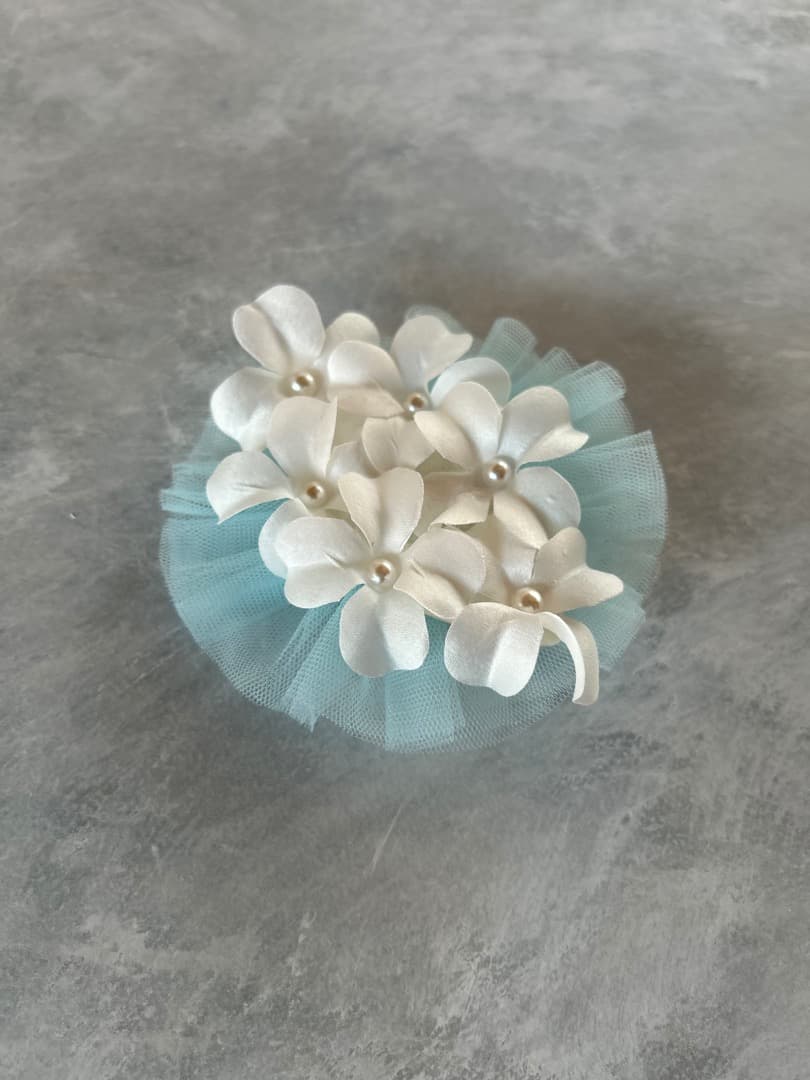 DRESCCO ミントフラワーレースドレス＆ヘッドアクセサリー