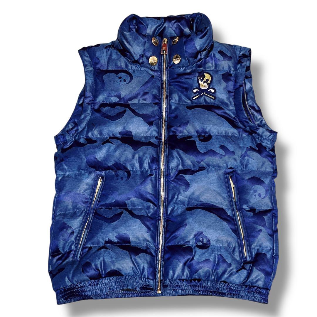 美品✨マークアンドロナ 4way ダウンジャケット ベスト レディース 紺 S