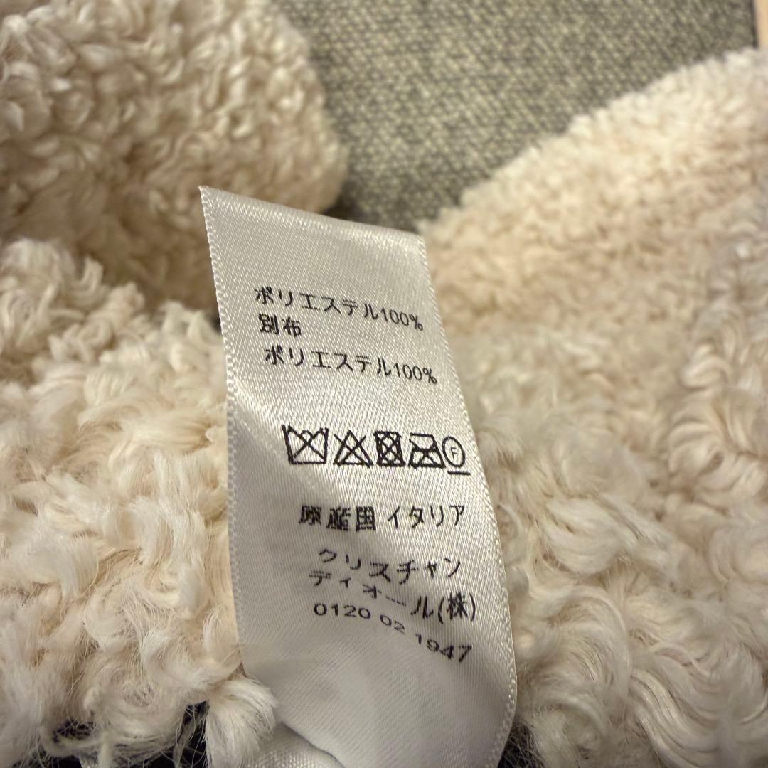 ディオール オブリーク × ボア マフラー ネイビー系 / クリーム