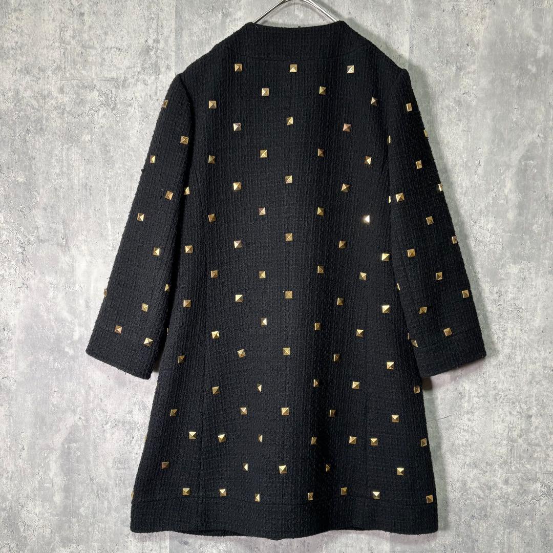 Kate Spade スペンサーコート ゴールド スタッド ブラック ツイード