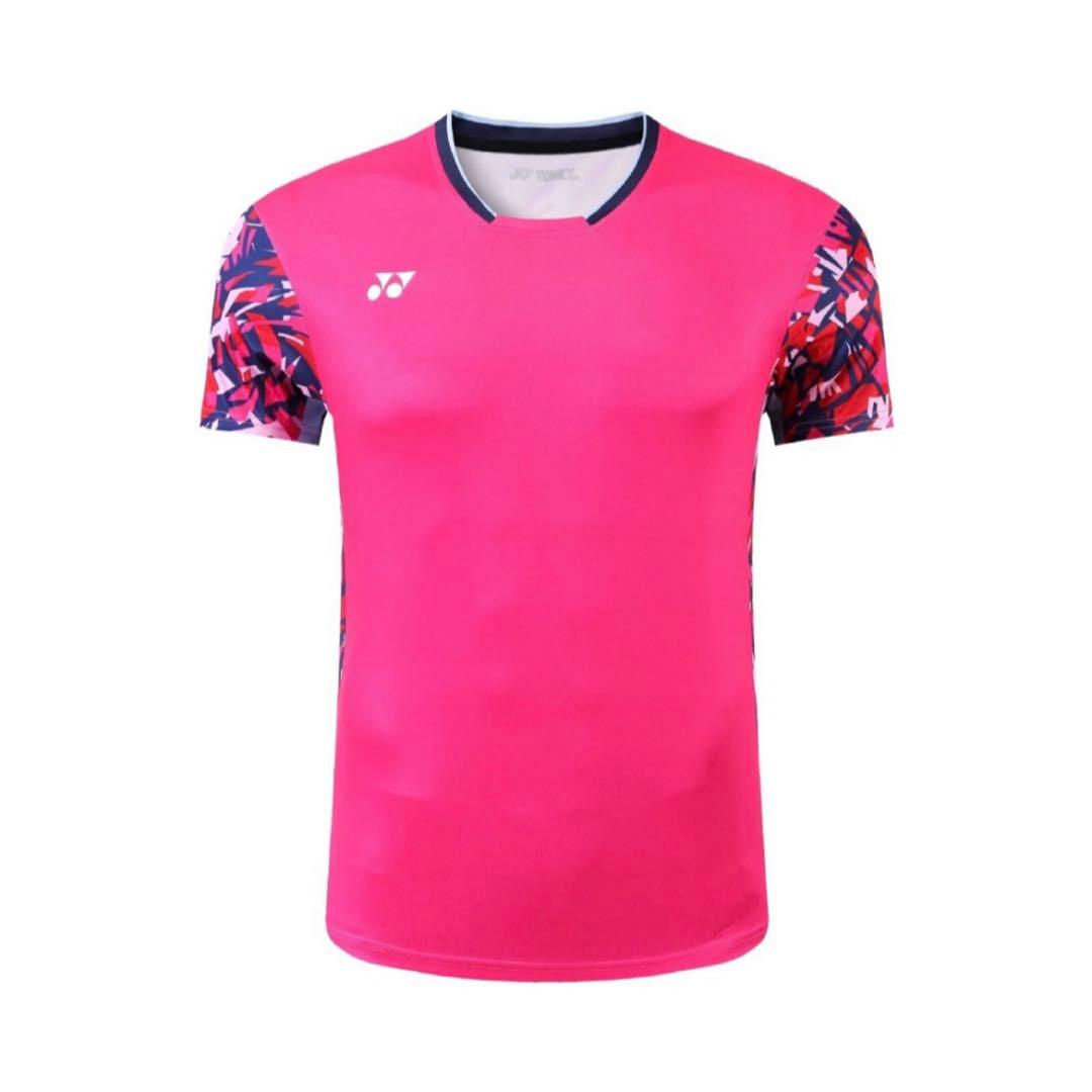 ヨネックスYONEX バド＆テニスゲームシャツ　新品　サイズLベリーピンク