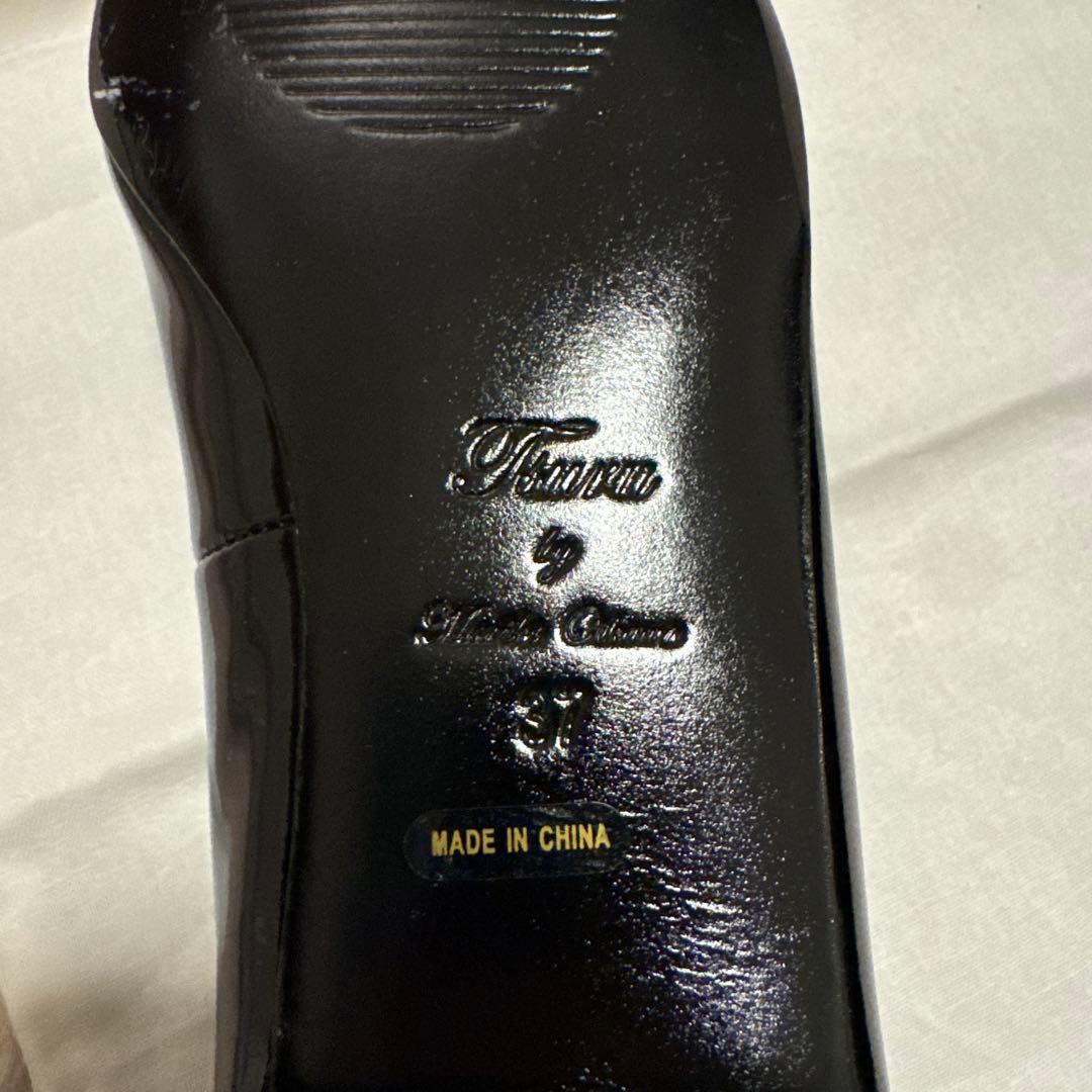 未使用美品　エナメルフラットパンプス37