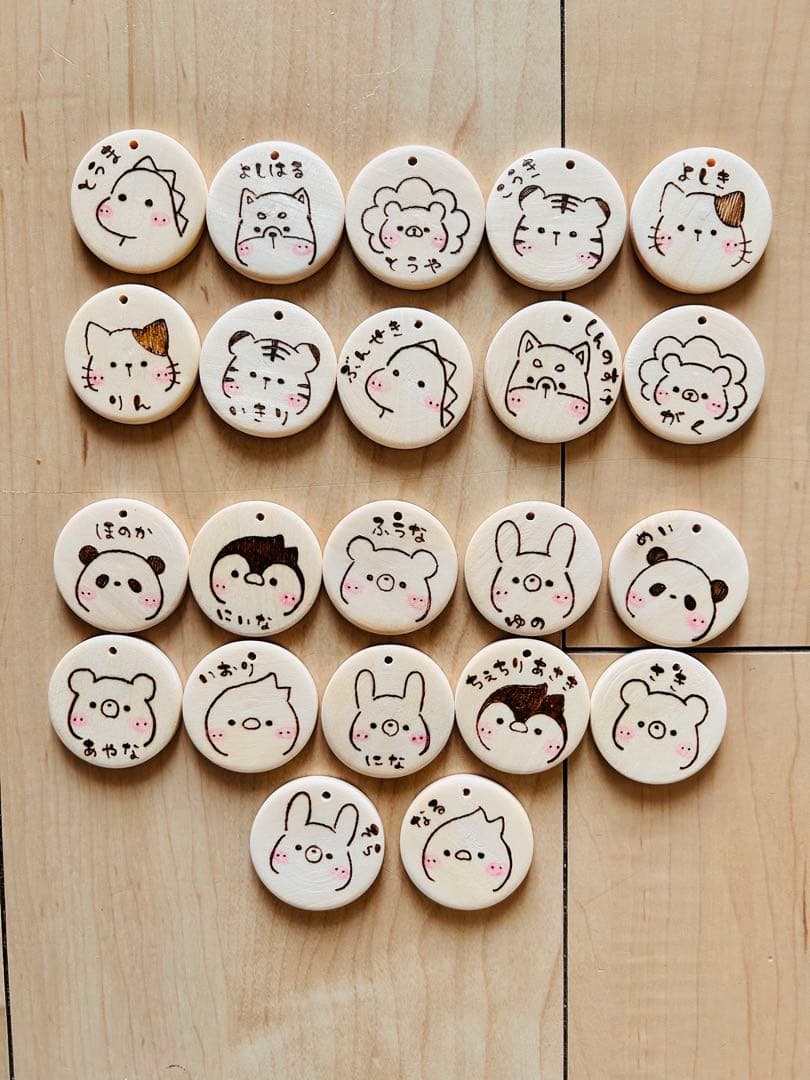 ぷにぷにさま♡木目調オーバルプレート9枚