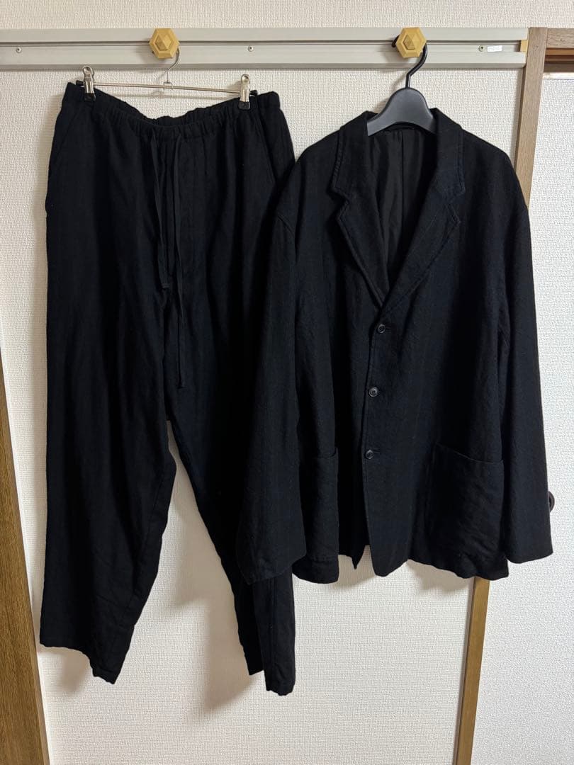 COMOLI 24aw ストライプジャケット ストライプテーパードパンツ セトア