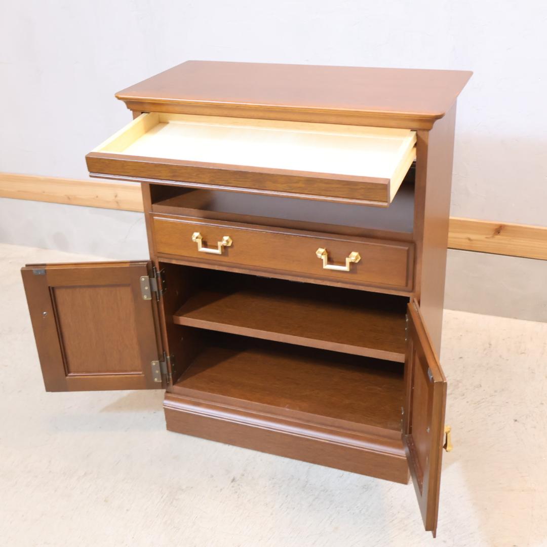 maruni マルニ 地中海 電話台 FAX台 アンティーク調 リビングボード