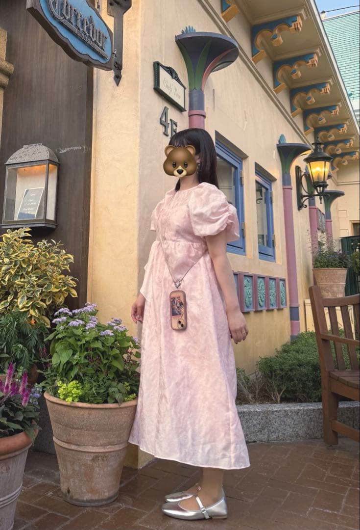 andresd-アンドレスド-バブルスリーブジャカードドレス