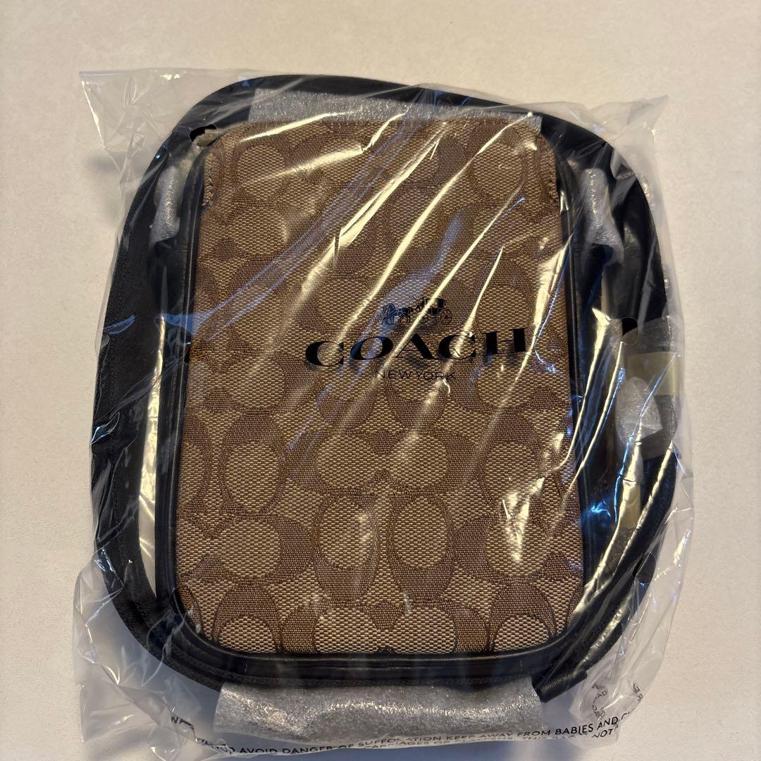 COACH ロゴ入り バッグ ベージュ/ブラック