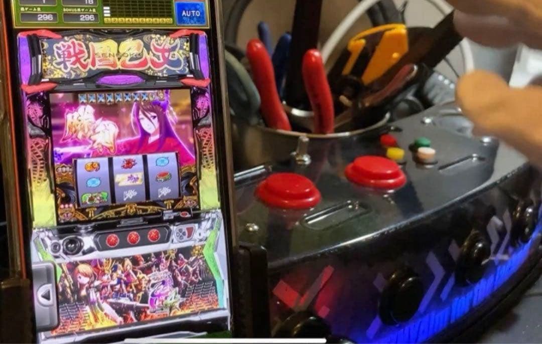 サミタ& iphoneアダプター付 専用レバーLEDスピーカー 目押し練習アプリ