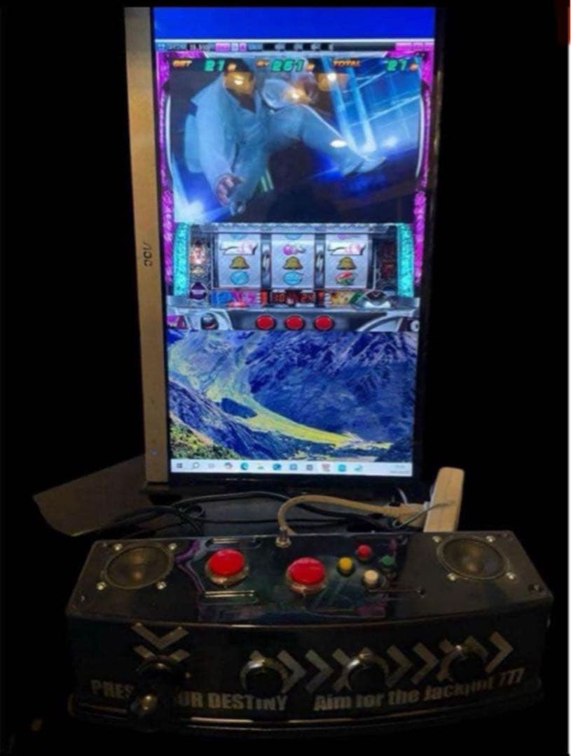 サミタ& iphoneアダプター付 専用レバーLEDスピーカー 目押し練習アプリ