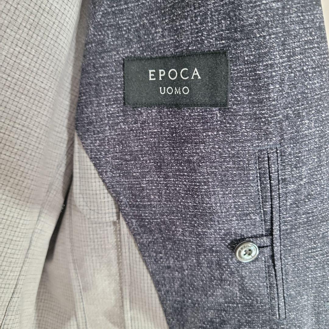 エポカウォモ カジュアルスーツ サイズ52 ストレッチ素材 ネイビー系