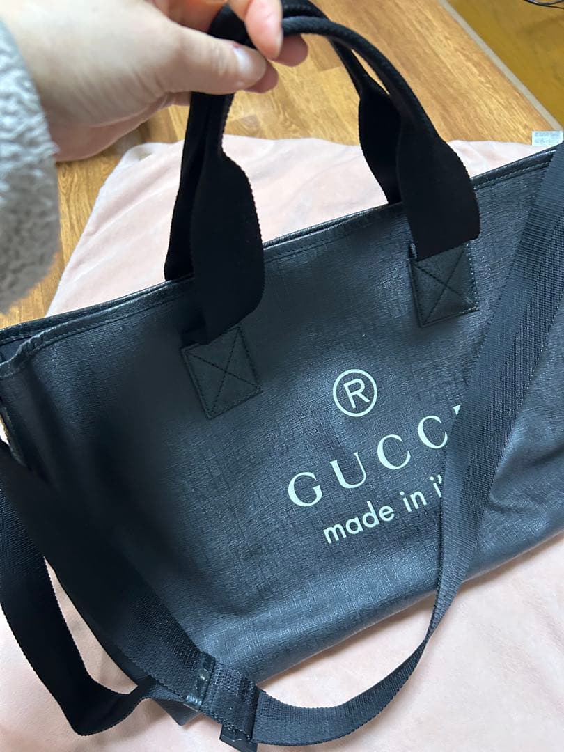 【GUCCI 】ブラック トートバッグ