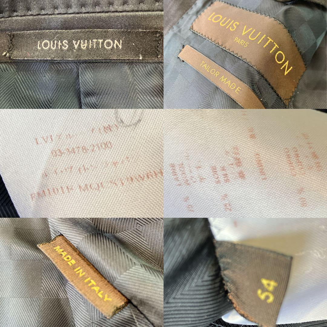 ヴィトン　ダミエ　テーラードジャケット 54 RM101F シルク　裏地総柄