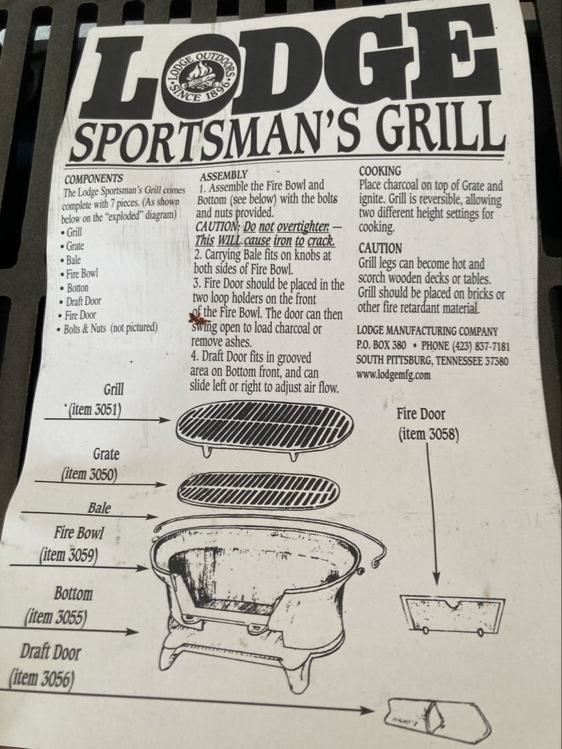 初期モデル LODGE スポーツマンズグリル SPORTSMAN'S GRILL