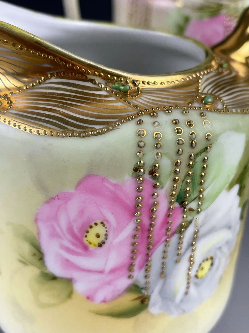 【専用】オールドノリタケ 薔薇紋 シュガーボウル クリーマー ジュエル 金盛り