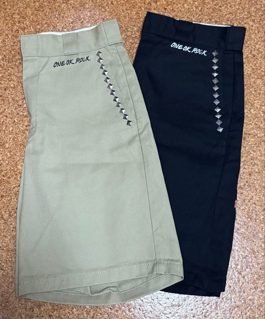 【ONE OK ROCK】Dickies ハーフパンツ ブラック
