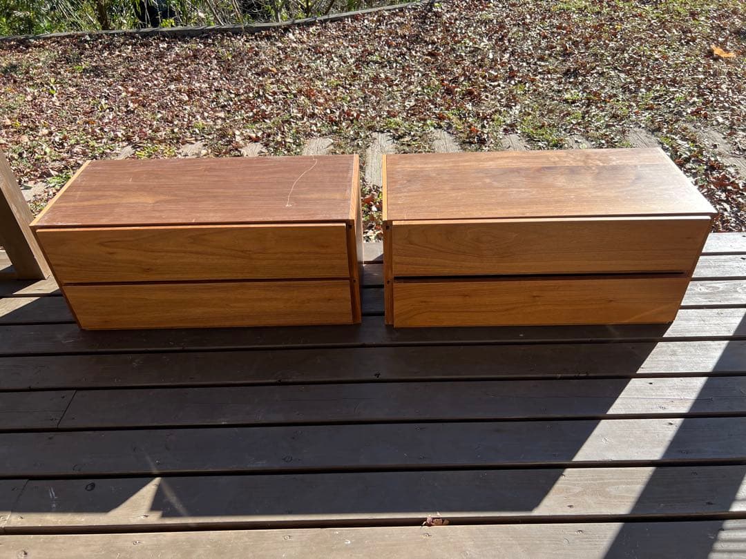 無印良品 ユニットシェルフ ボックス 引出し2段 幅84cm 2個セット