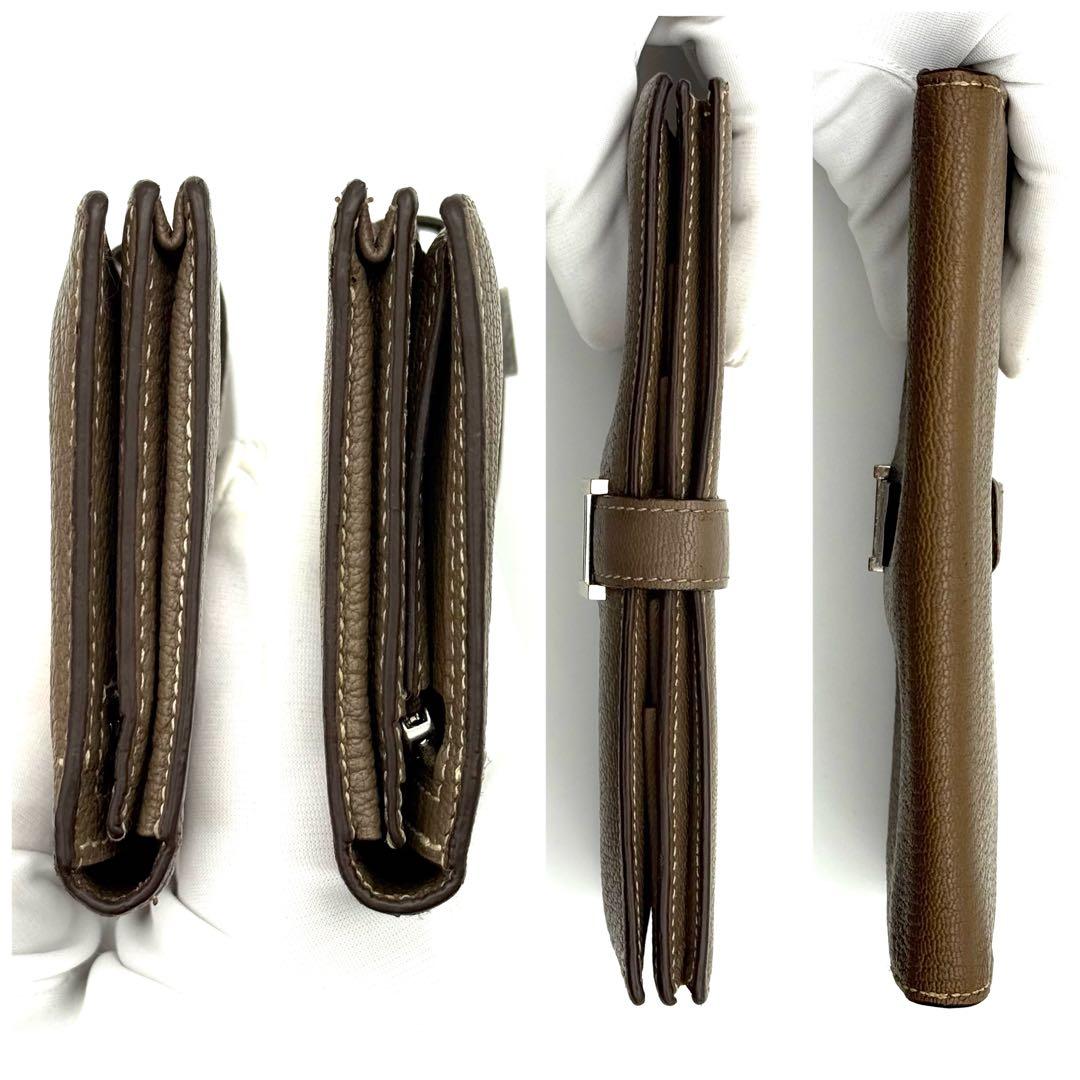 極上美品❣️エルメス べアンスフレ シェーブル 財布 ベージュ O77