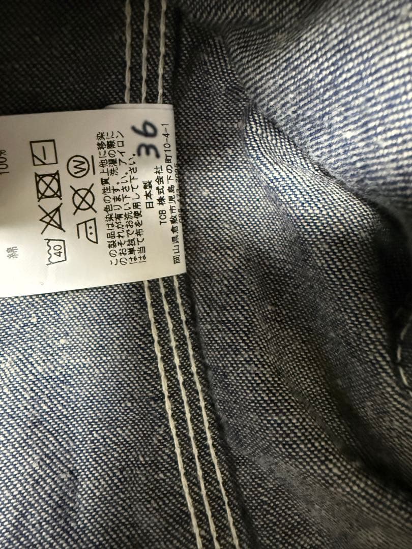 tcbジーンズ CAT HEAD デニムカバーオール 36