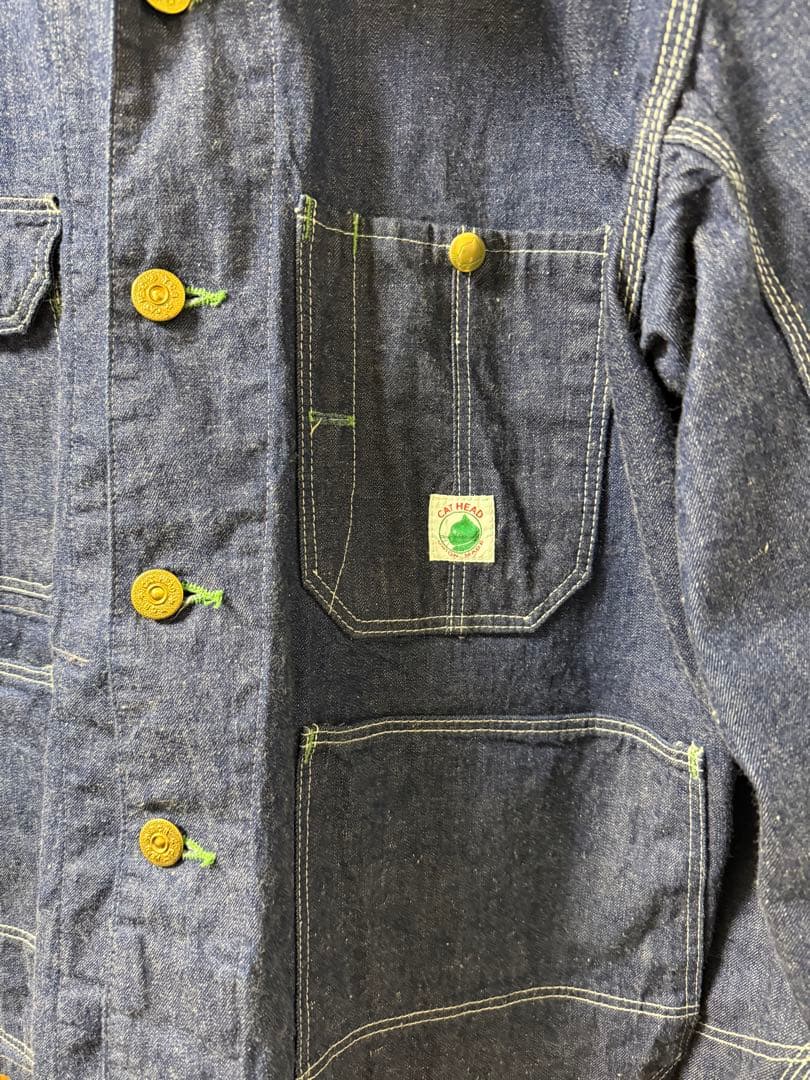tcbジーンズ CAT HEAD デニムカバーオール 36
