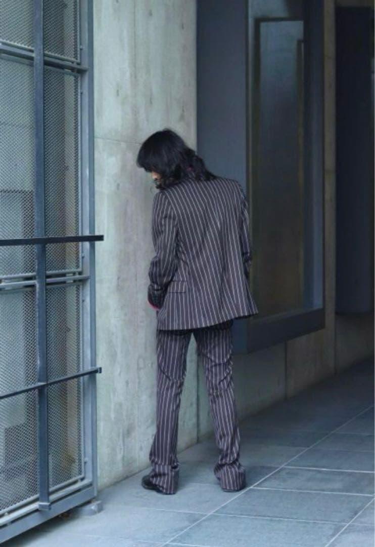 littlebig ストライプ ダブルブレストスーツブラウン断捨離中