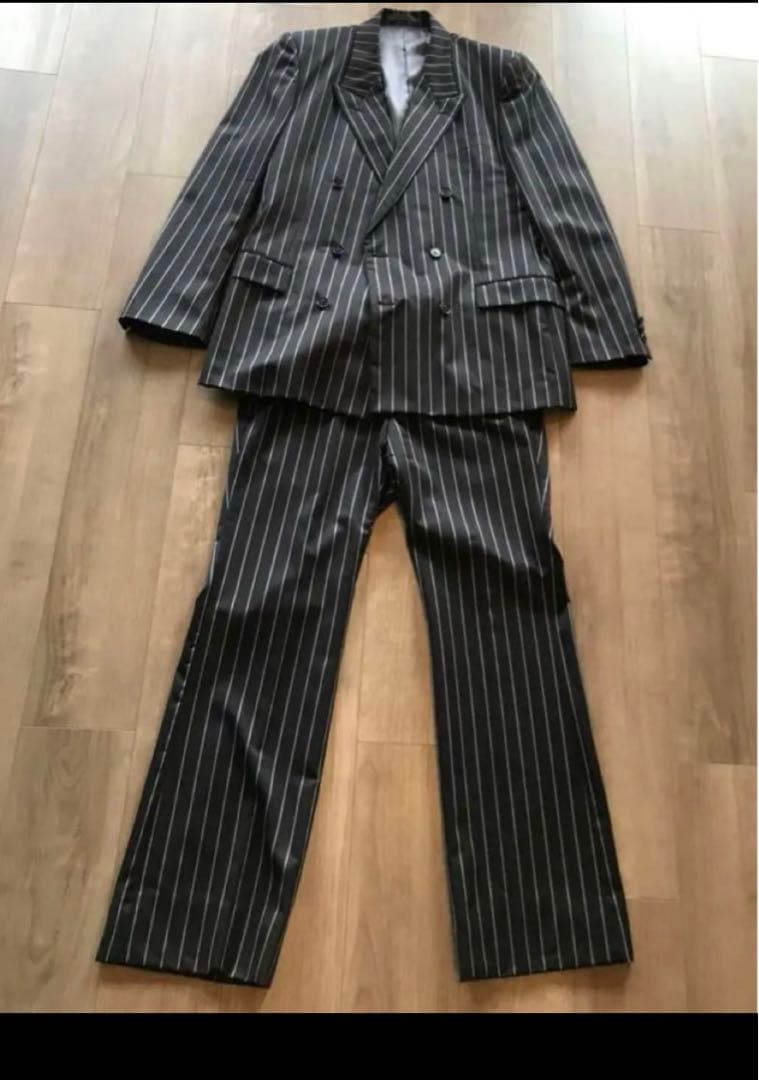 littlebig ストライプ ダブルブレストスーツブラウン断捨離中