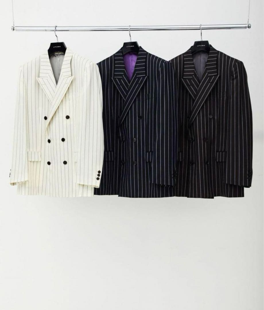 littlebig ストライプ ダブルブレストスーツブラウン断捨離中