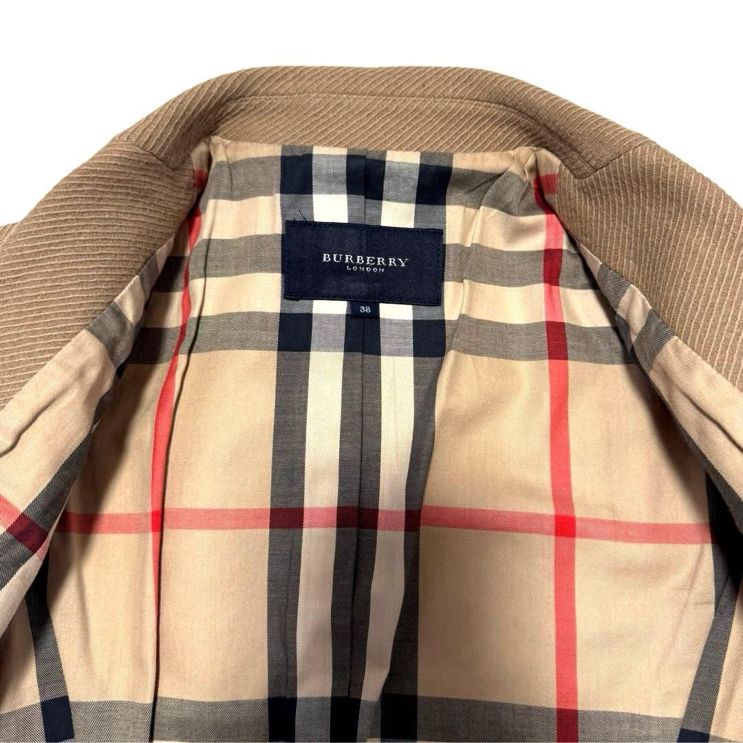 未使用級 バーバリーロンドン テーラードジャケット 裏地ノバチェック 38