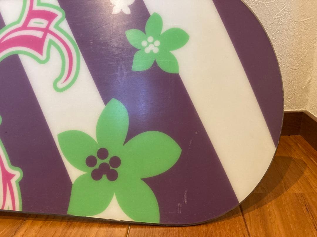 ピンク スノーボード バインディング付き