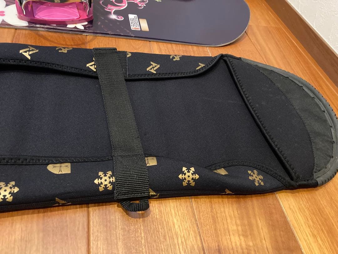 ピンク スノーボード バインディング付き