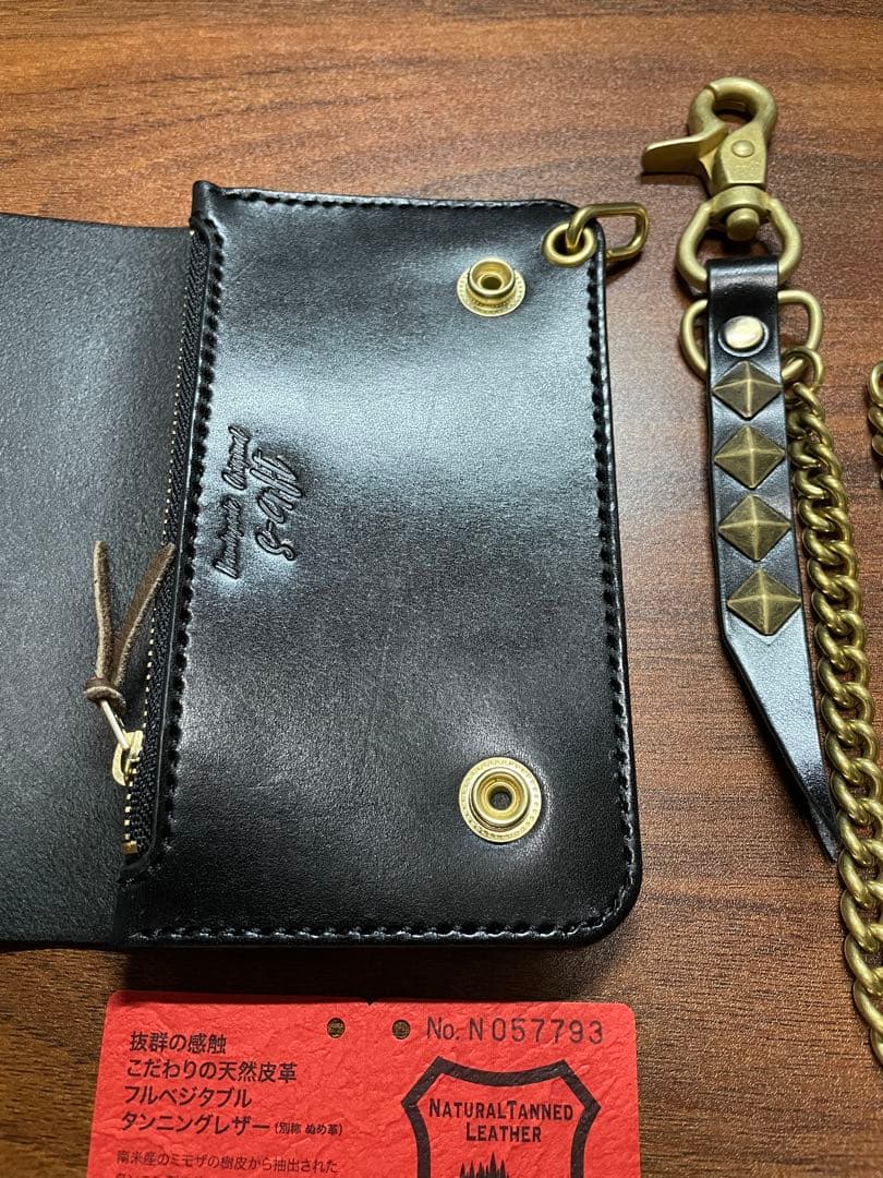 牛革本革ミドルトラッカーウォレット　栃木レザー