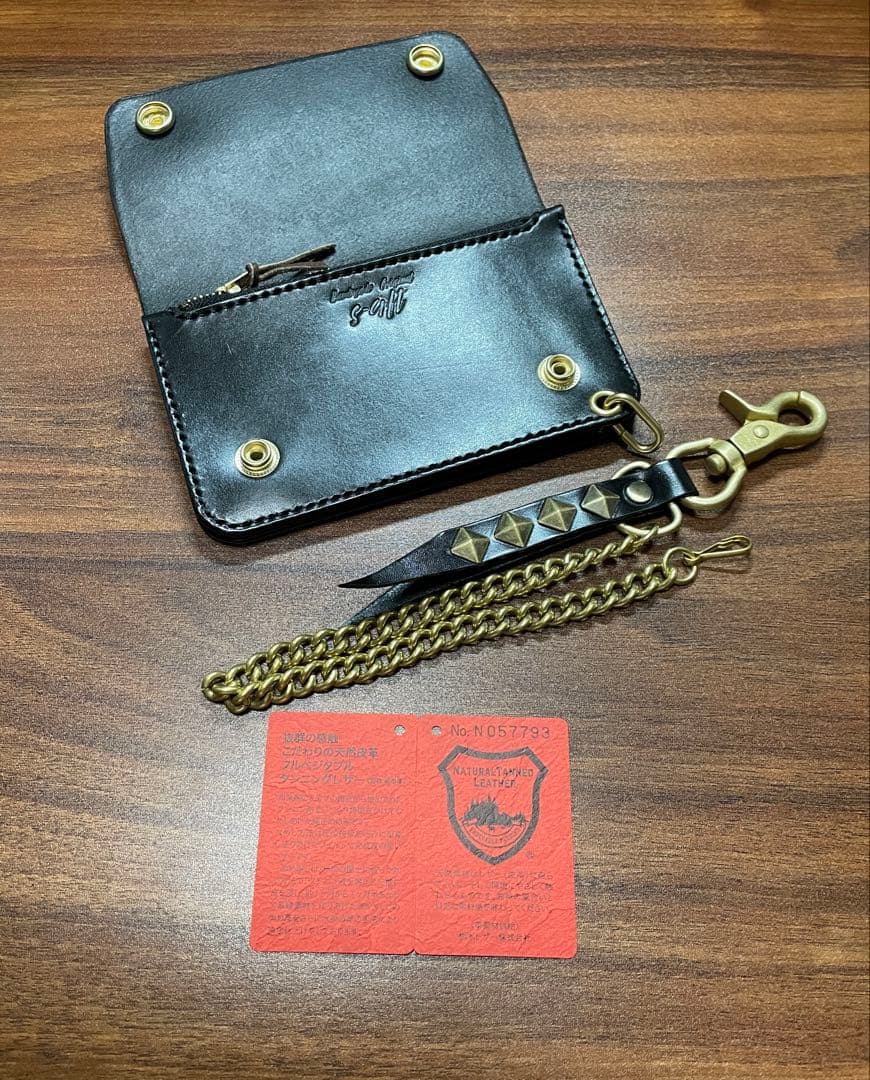 牛革本革ミドルトラッカーウォレット　栃木レザー